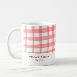 Einfach moderne Red Lattice Design Coffee Tasse