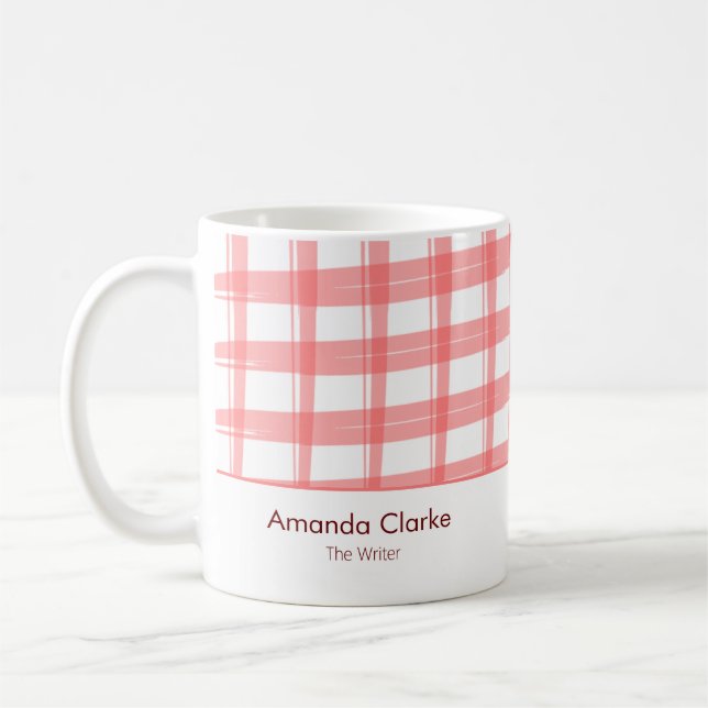 Einfach moderne Red Lattice Design Coffee Tasse (Links)