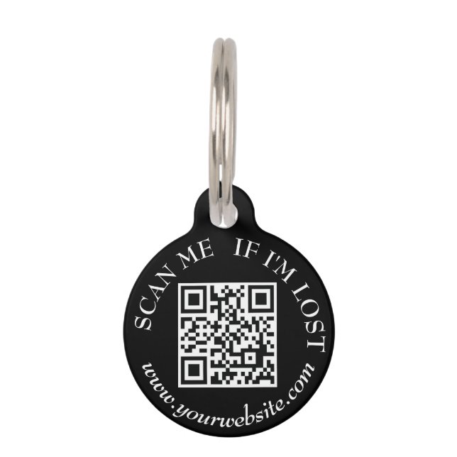 Einfach moderne scannen Sie mich, wenn Sie die Dog Haustiermarke (Vorderseite)