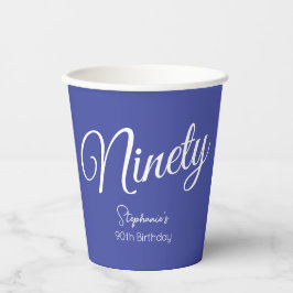 Einfach moderne Script Lavender 90. Geburtstagspar Pappbecher