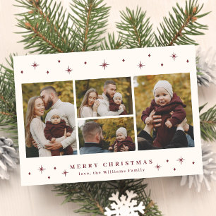 Einfach Moderne Sterne 4 Foto-Collage Weihnachten