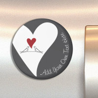Einfach Moderne Vögel in Liebe rotes Herz
