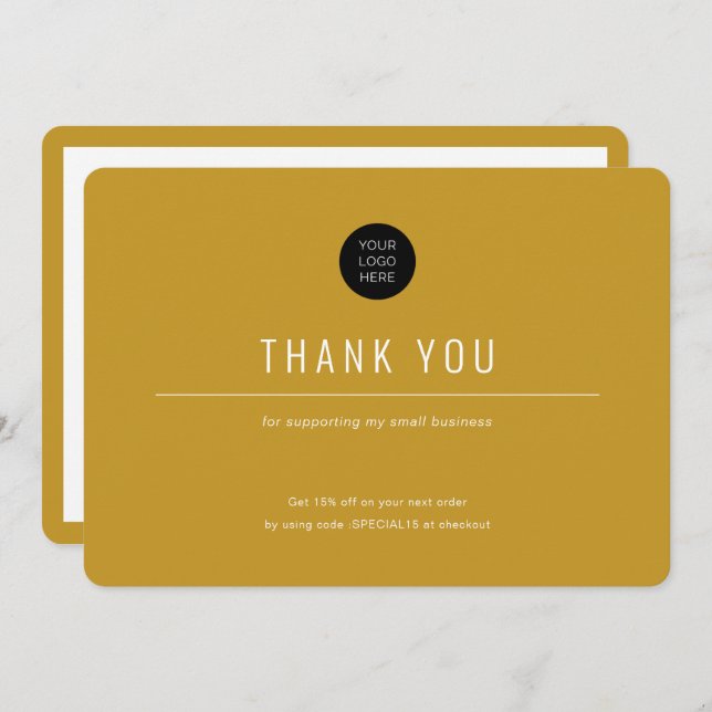 Einfach-moderner Hintergrund - Business Danke Yo (Vorne/Hinten)