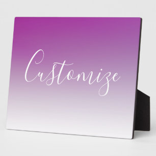 Einfach moderner Minimalismus Lila Ombre Gradient Fotoplatte