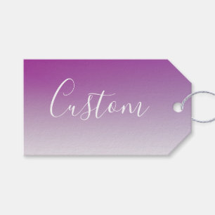 Einfach moderner Minimalismus Lila Ombre Gradient Geschenkanhänger