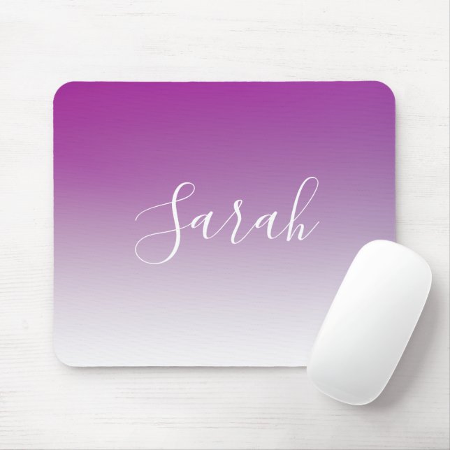 Einfach moderner Minimalismus Lila Ombre Gradient Mousepad (Mit Mouse)
