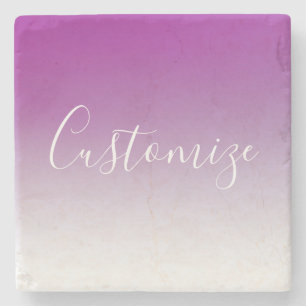 Einfach moderner Minimalismus Lila Ombre Gradient Steinuntersetzer