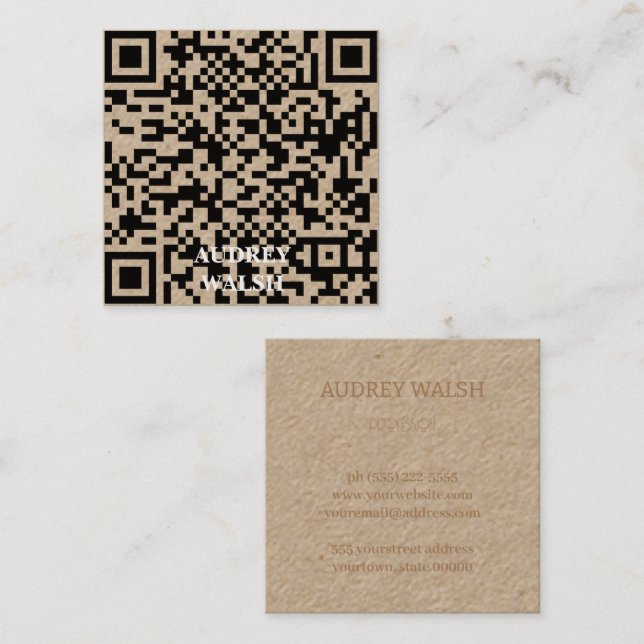 Einfach moderner Quar-Quadrat-Bus Quadratische Visitenkarte (Vorne/Hinten)