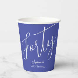 Einfach moderner Script Lavender Lila 40. Geburtst Pappbecher