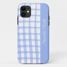 Einfach modernes Blue Lattice Design Case-Mate iPhone Hülle