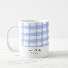 Einfach modernes Blue Lattice Design Kaffeetasse