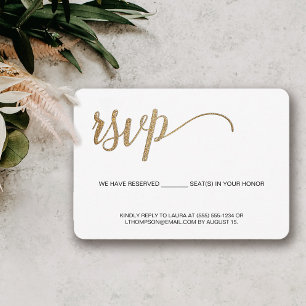 Einfach Modernes Gold UAWG ohne Mailingreservierun RSVP Karte