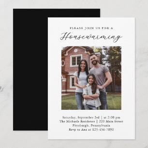 Einfach modernes neues Zuhause Housewarming Foto l Ankündigung