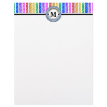 Einfach modernes Rainbow-einfarbiges Stripmonogram