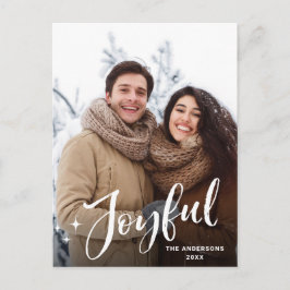 Einfach modernes Weihnachts-FOTO Gruß Holiday Pos Postkarte