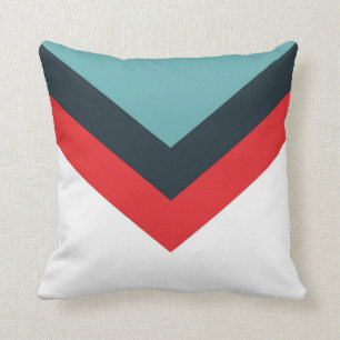 Einfach Muster Red Blue White Kissen
