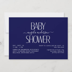 Einfach Navy Baby Dusche Einladung