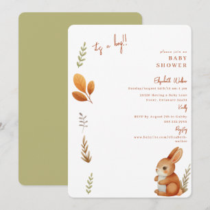 Einfach Niedlich Boho Bunny Es ist eine Baby-Dusch Einladung