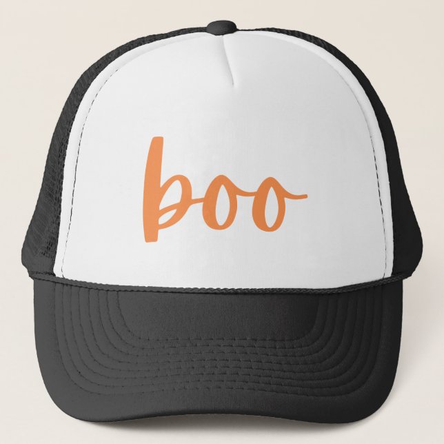 Einfach Niedlich Spooky Halloween White Boom Truckerkappe (Vorderseite)