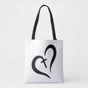 einfach niedliche LIEBE + FAITH = BLESSED-Design Tasche