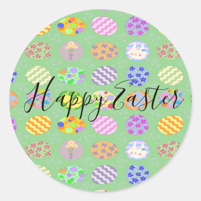 Einfach niedlicher Osterklassiker Rundsticker Runder Aufkleber (Vorderseite)