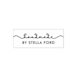 Einfach niedlicher Schriftart Handmade Klein Busin Permastempel