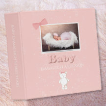 Einfach Niedliches Pink Bow Baby Girl Scrapbook Al