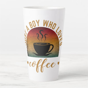 EINFACH NUR EIN JUNGE, DER KAFFEE MAG MILCHTASSE