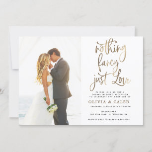 Einfach nur Liebe Hochzeitsempfang Einladung