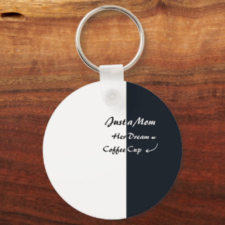 Einfach nur Mama Kaffee Traum Minimale Typografie Schlüsselanhänger