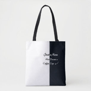 Einfach nur Mama Kaffee Traum Minimale Typografie Tasche