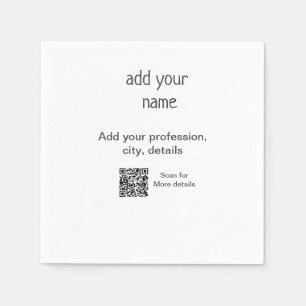 Einfach nur minimalen Zusatz des Textnamen QR Tite Serviette
