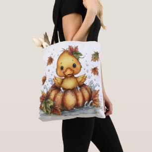 Einfach nur rumhängen, Herbstente spielt in Kürbis Tasche