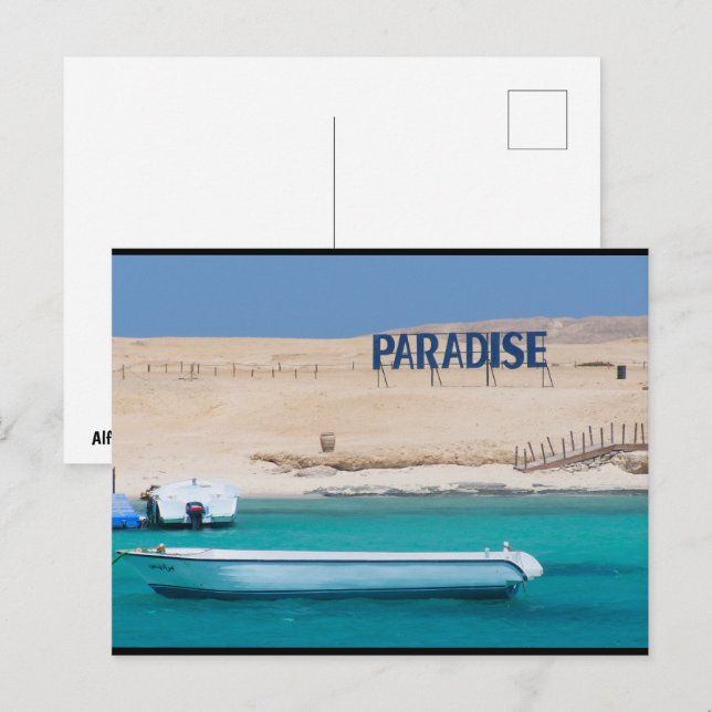 Einfach Paradies Postkarte (Vorne/Hinten)