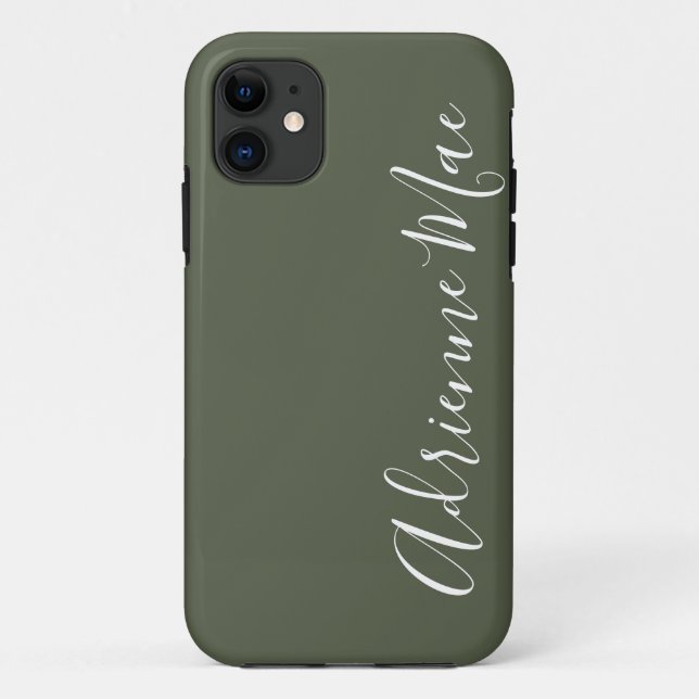 Einfach Personalisiert Chive Green Case-Mate iPhone Hülle (Rückseite)