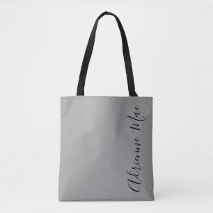 Einfach Personalisiert Grau + Schwarz Tasche