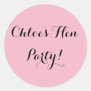 Einfach Personalisiert Hen Do Runder Aufkleber