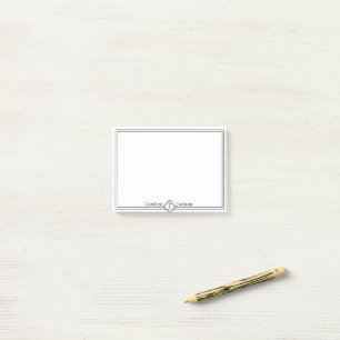 Einfach personalisiert in schwarz und weiß post-it klebezettel