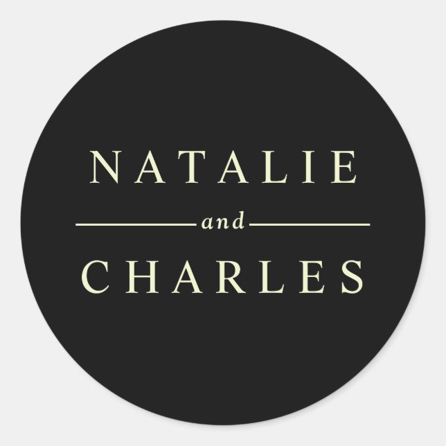 Einfach Personalisiert Runder Aufkleber (Vorderseite)
