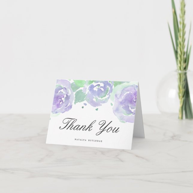 Einfach Personalisiert serene Dankeschön Note Card Dankeskarte (Vorderseite)