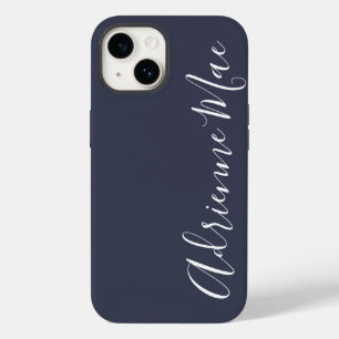 Einfach Personalisiertes Navy Blue Case-Mate iPhone 14 Hülle