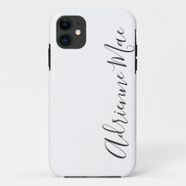 Einfach Personalisiertes Weiß und Holzkohle Case-Mate iPhone Hülle