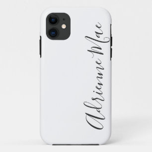 Einfach Personalisiertes Weiß und Holzkohle Case-Mate iPhone Hülle