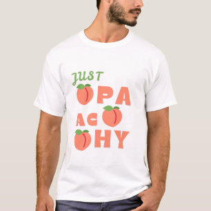 Einfach Pfirsich Retro-Grafik T-Shirt