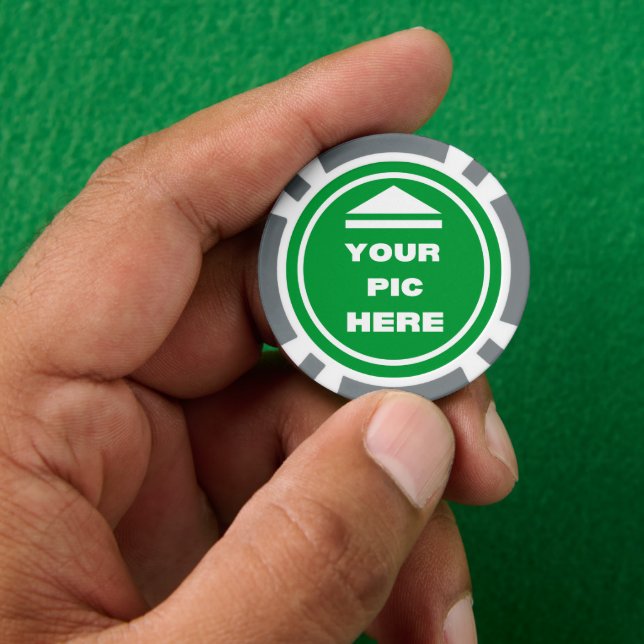 EINFACH! Poker Chips - Graue - kundenspezifisch (Hand)