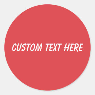 Einfach Poppy solide rot Runder Aufkleber