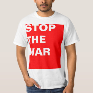 Einfach "Rechteck rot gestoppt den KRIEG" T-Shirt