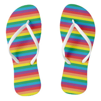 Einfach Regenbogenmuster Flip Flops