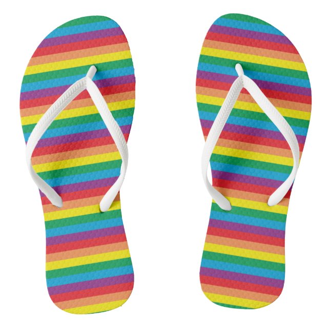 Einfach Regenbogenmuster Flip Flops (Fußbett)