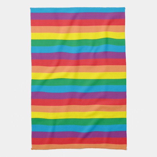 Einfach Regenbogenmuster Geschirrtuch (Vertikal)